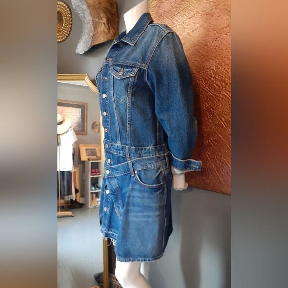 NWT Zara Limited Edition Denim Mini Dress - Picture 9 of 12